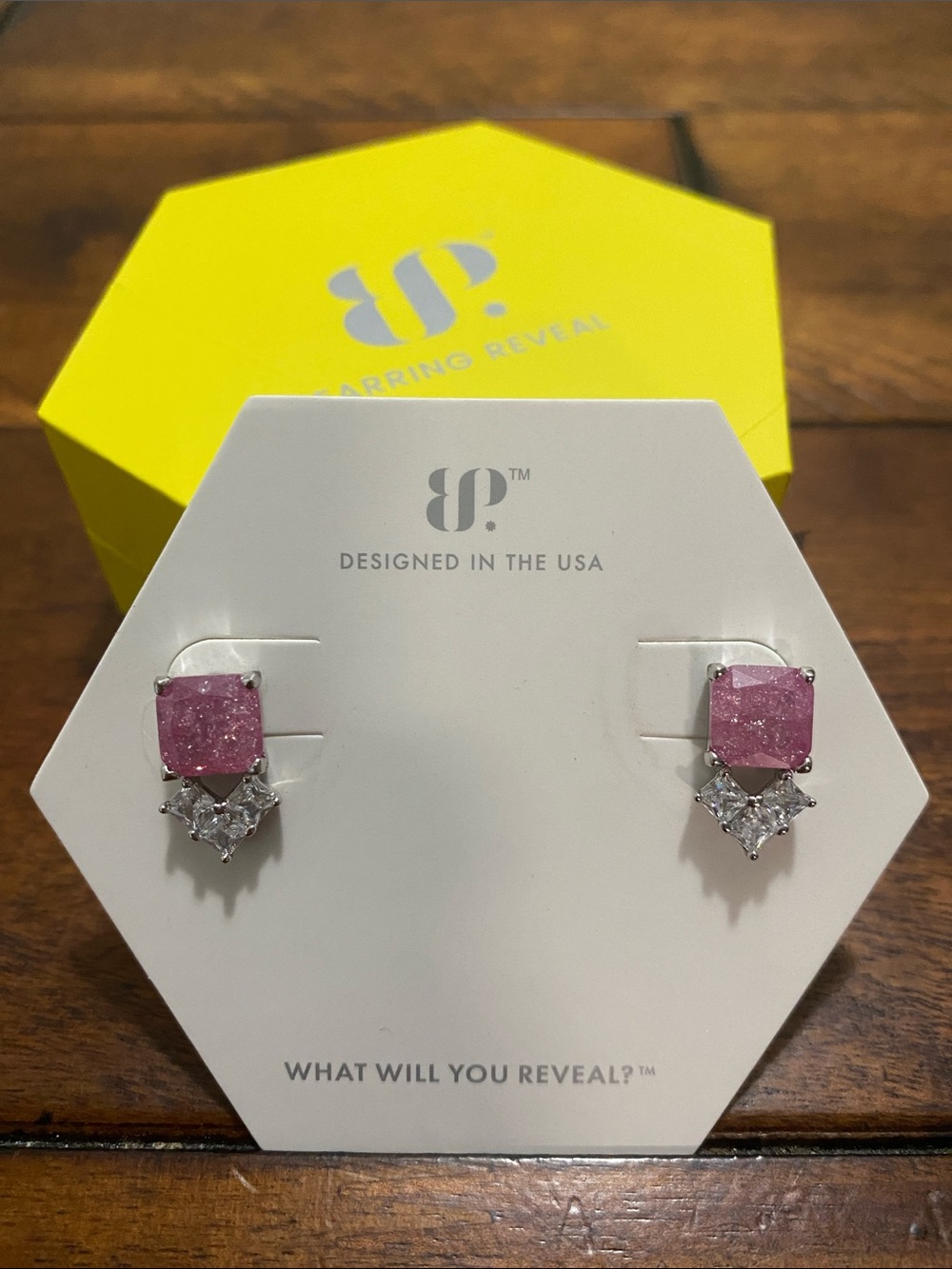 Bomb Party OG Originals Earrings - Rose Ice Crystal - .925 Solid Sterling Silver